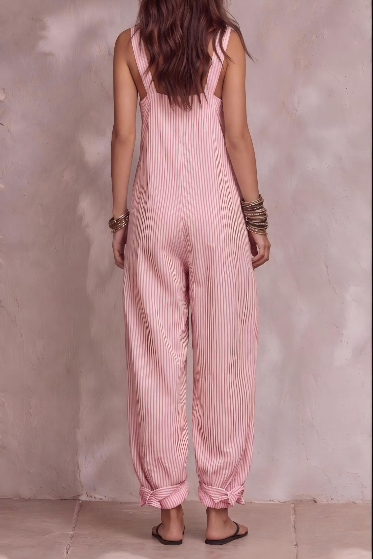 Xavyn Wide Strap Stripe Jumpsuit 