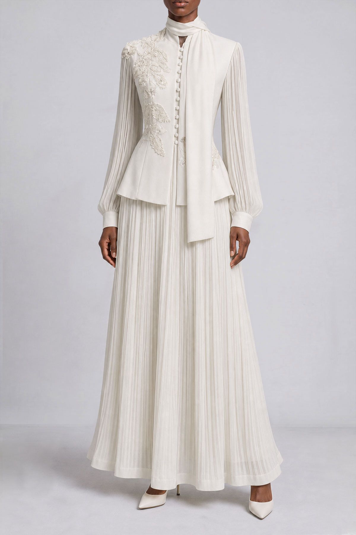 Zara Flower Lace Embroidery Skirt Set