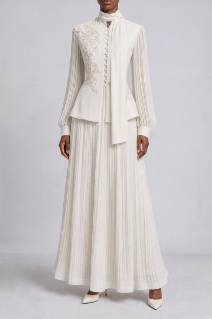 Zara Flower Lace Embroidery Skirt Set