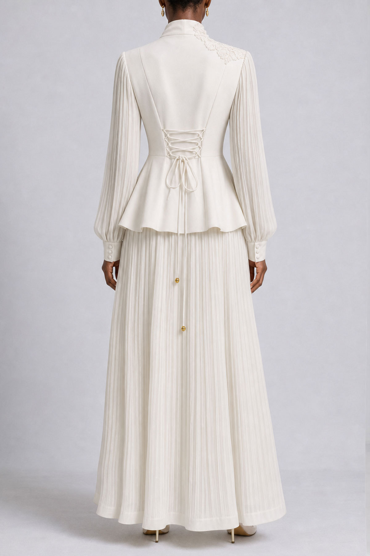 Zara Flower Lace Embroidery Skirt Set