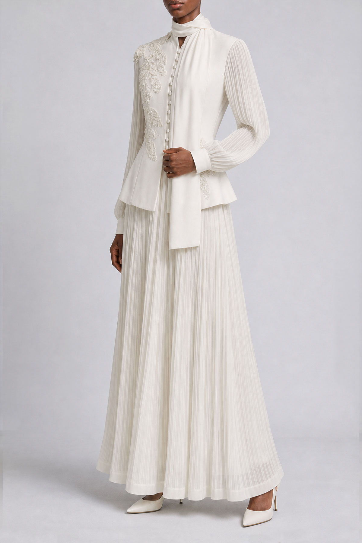 Zara Flower Lace Embroidery Skirt Set