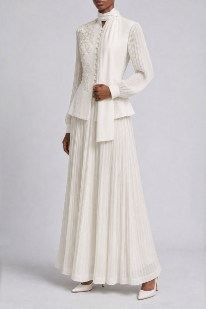 Zara Flower Lace Embroidery Skirt Set