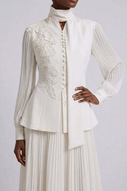 Zara Flower Lace Embroidery Skirt Set