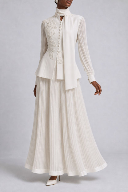 Zara Flower Lace Embroidery Skirt Set