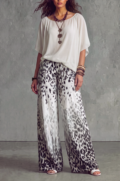Zyphora Leopard Print Pants