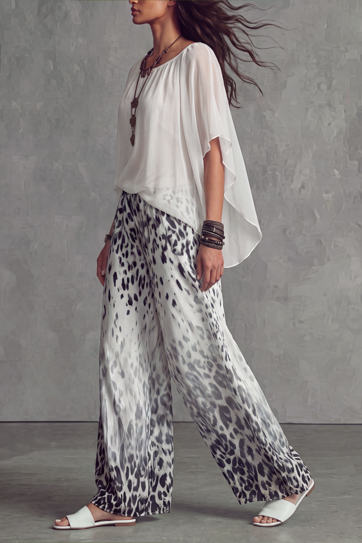 Zyphora Leopard Print Pants