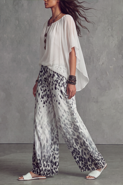 Zyphora Leopard Print Pants