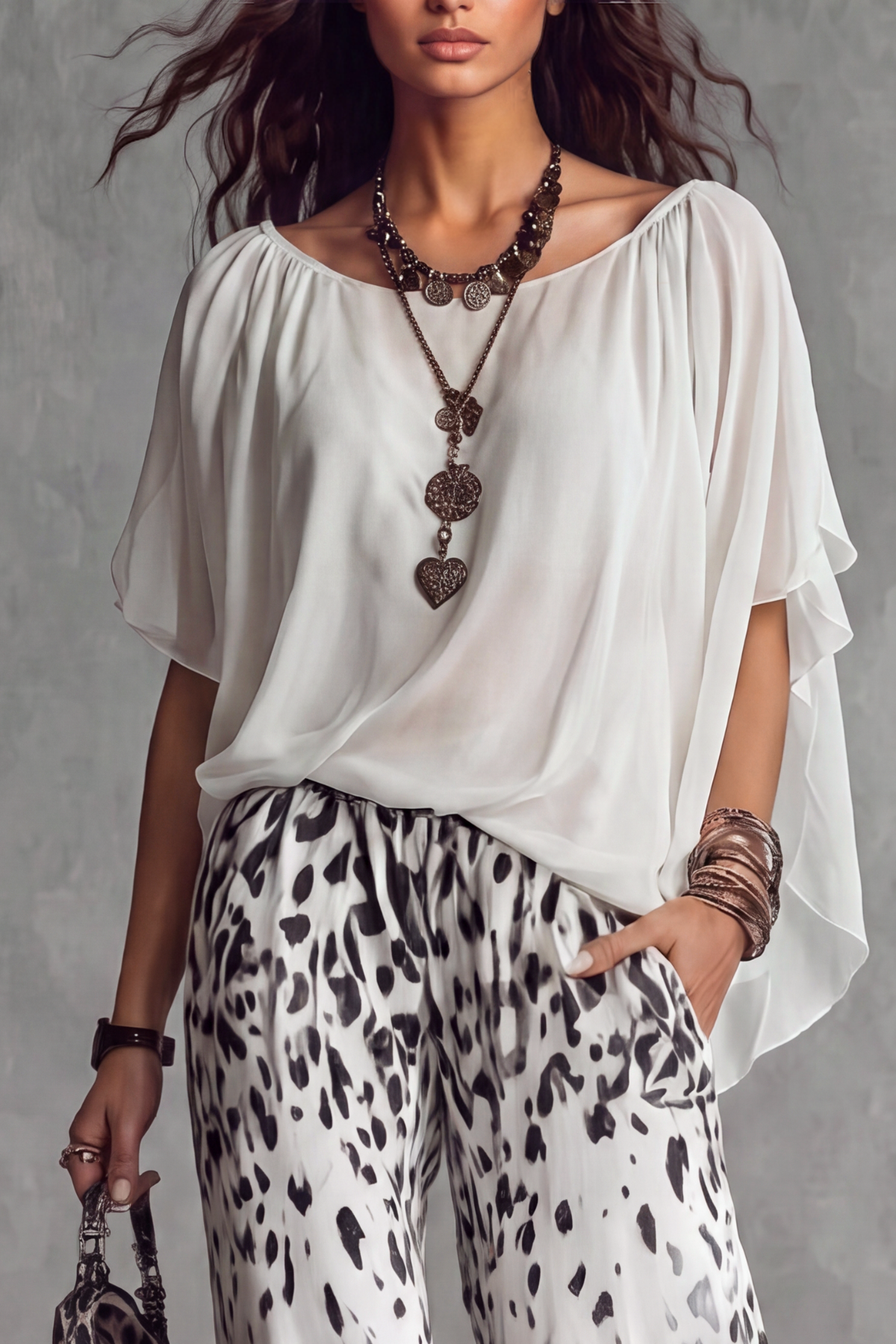 Zyphora Leopard Print Pants