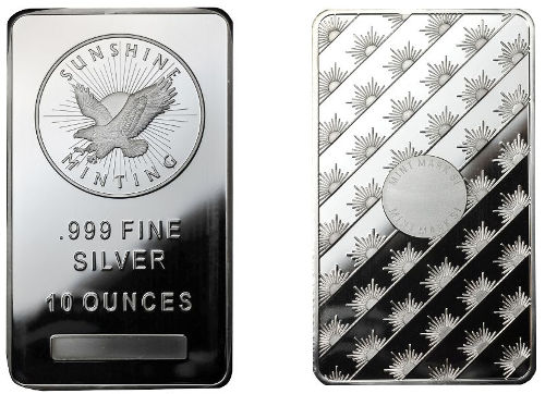 10 oz Sunshine Silver Bars Just 79��/oz Over Spot! | JM Bullion