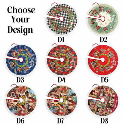 Custom Personalized Photo Christmas Tree Skirt