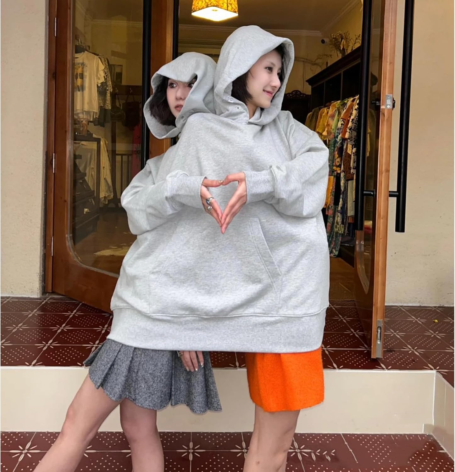 An Oversized, Extra-Large Hooded Sweatshirt Perfect For Two People, An Ideal Gift For Couples