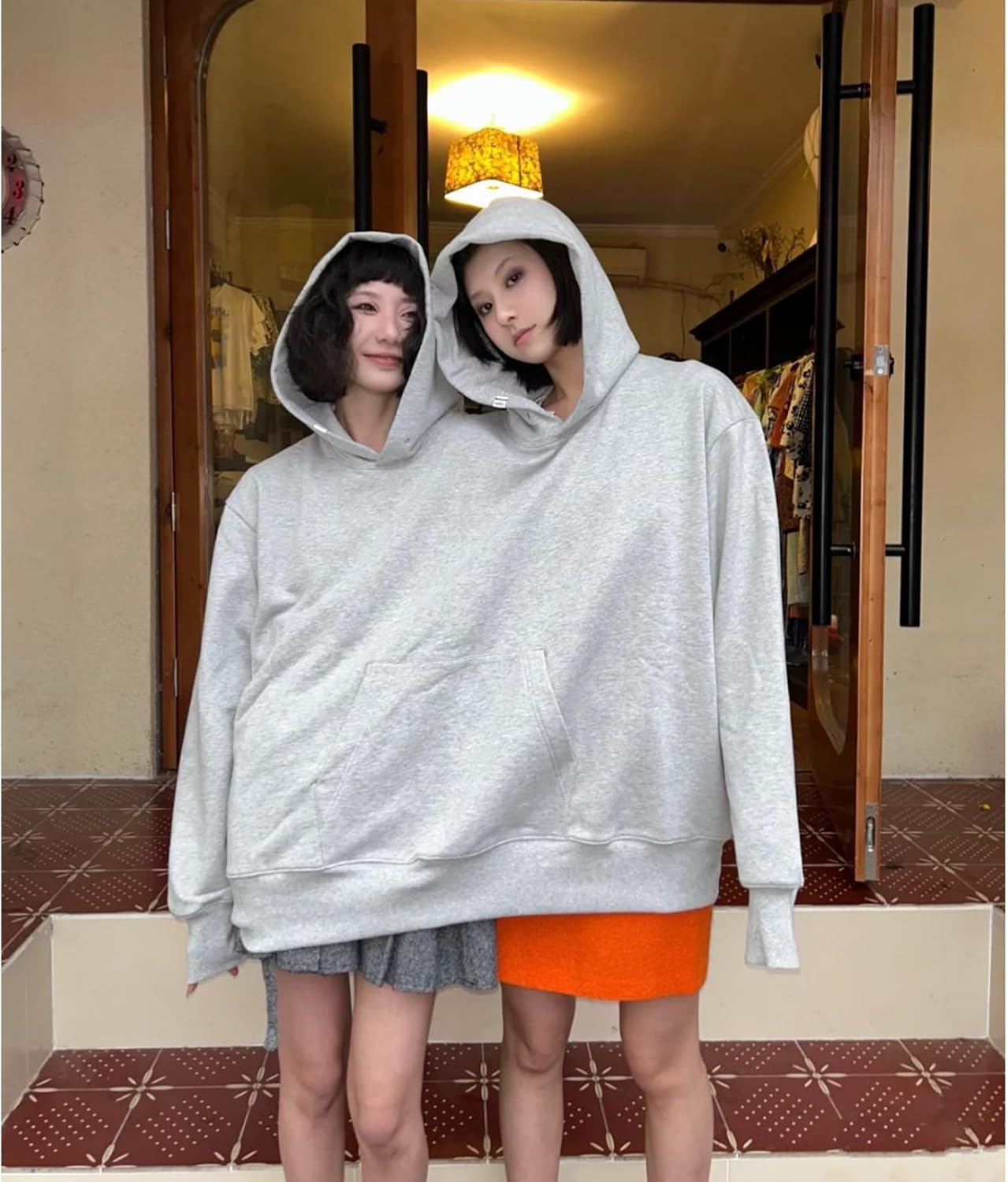 An Oversized, Extra-Large Hooded Sweatshirt Perfect For Two People, An Ideal Gift For Couples