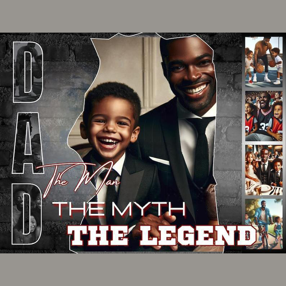 Custom Photo Collage Father's Day Frame Gift - The Best Dad In The World