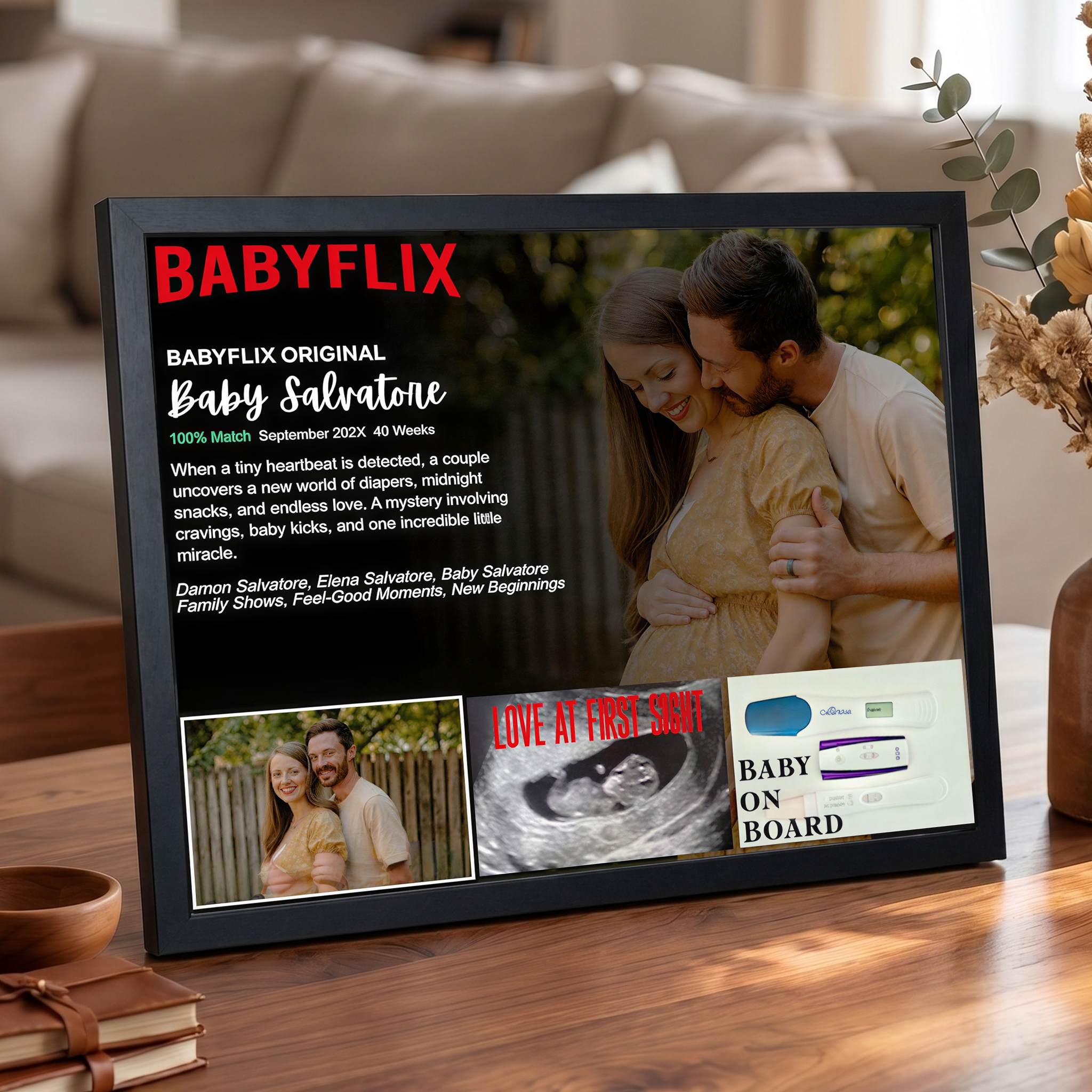 Record The Process Of Becoming A New Father, Photo Movie Frame, The Birth Of A New Baby Father's Day Gift