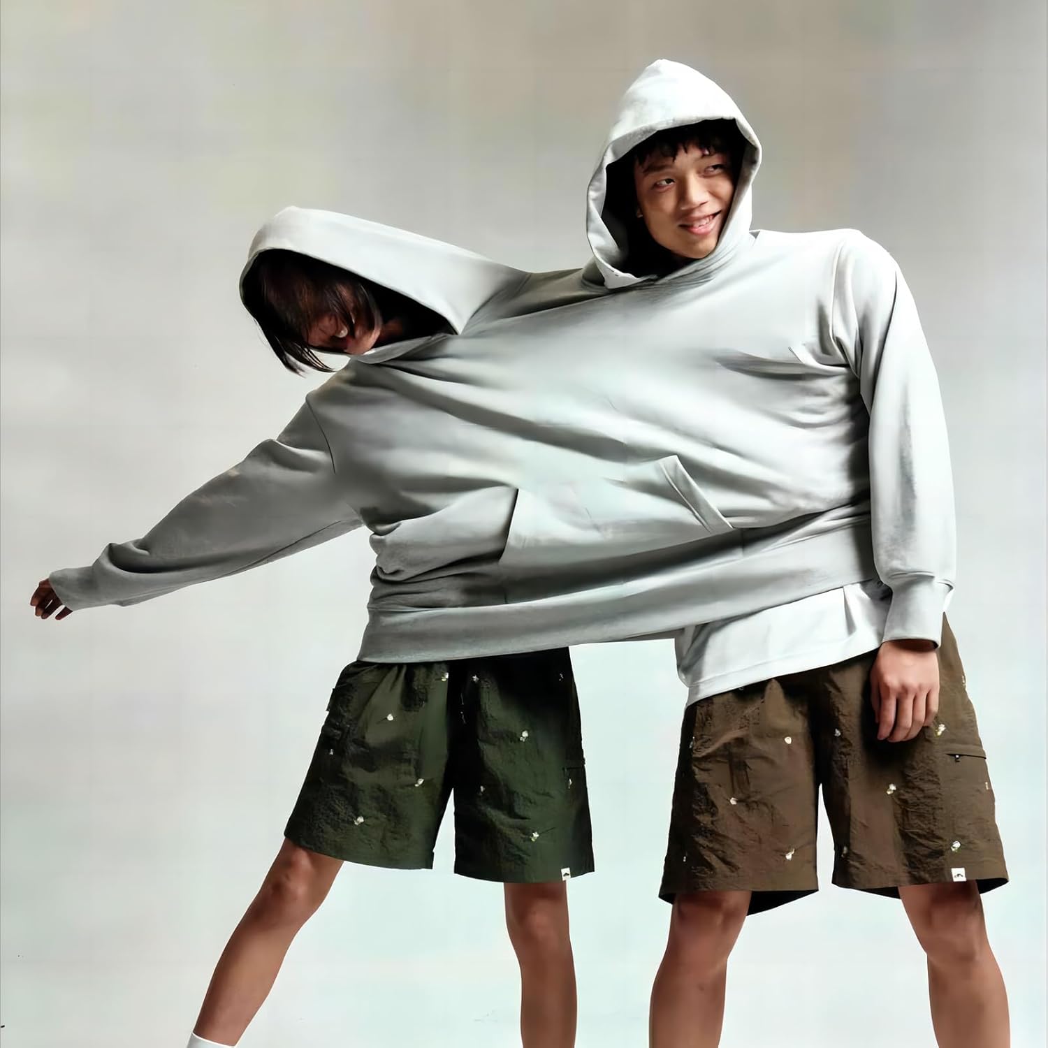 An Oversized, Extra-Large Hooded Sweatshirt Perfect For Two People, An Ideal Gift For Couples