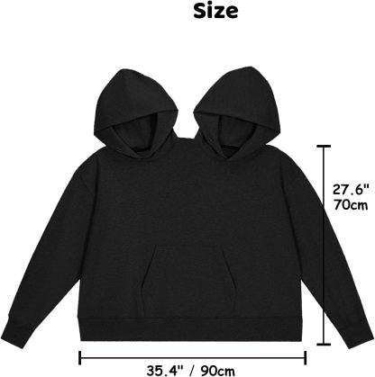 An Oversized, Extra-Large Hooded Sweatshirt Perfect For Two People, An Ideal Gift For Couples