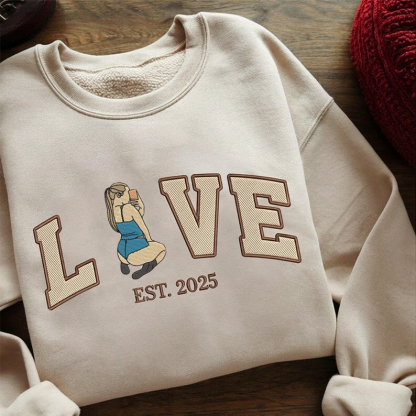 Your Photo, Your Love – Custom Couple Sexy Sweatshirt For A Memorable Valentine’S 💑