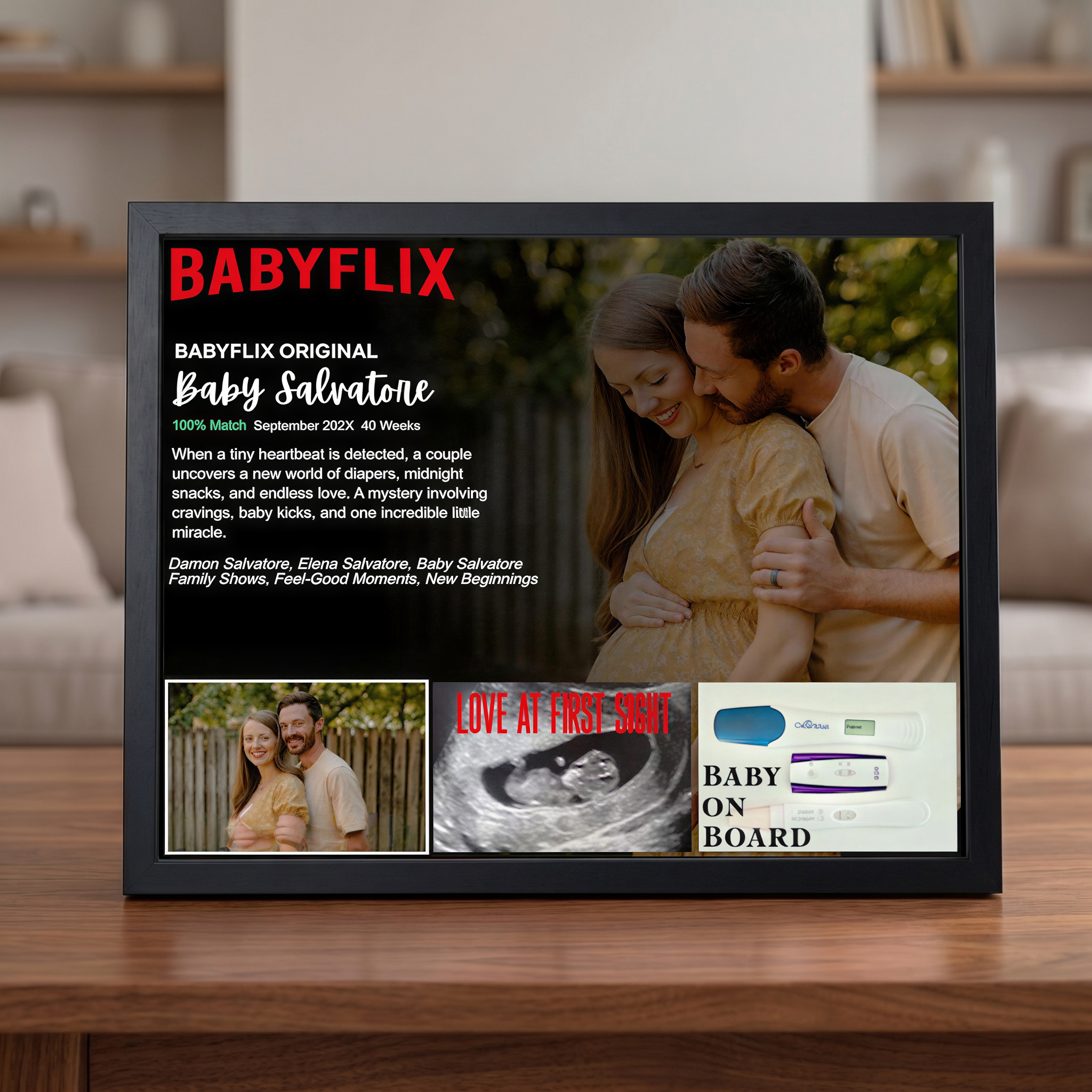 Record The Process Of Becoming A New Father, Photo Movie Frame, The Birth Of A New Baby Father's Day Gift