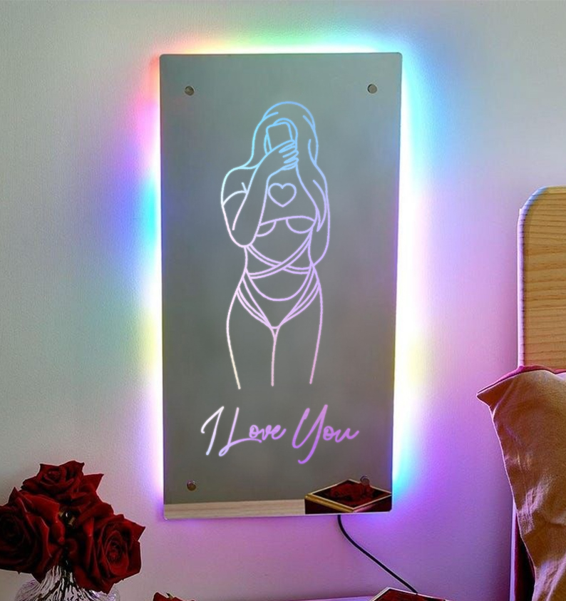 Custom Name Seductive Mirror LED Light
