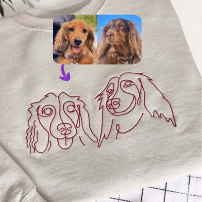 Custom Pet Lines Embroidered Sweatshirt/Hoodie