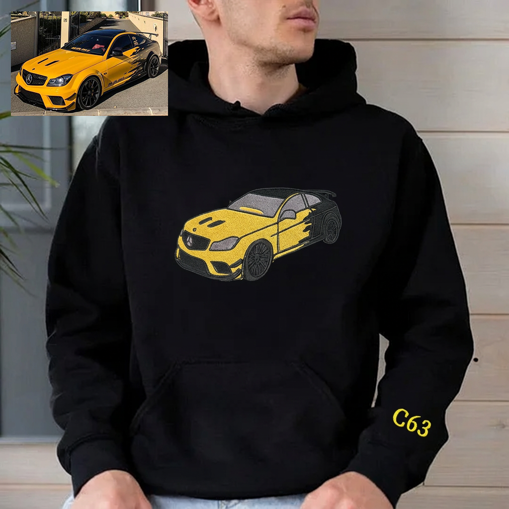 Custom Car Embroidered Crewneck & Hoodies – The Perfect Gift for Your Boyfriend or Husband!