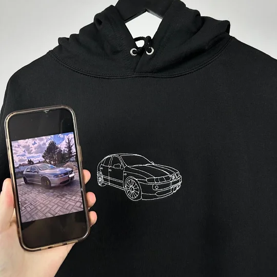 Custom Car Embroidered Shirt – Perfect Gift for Car Lovers and Couples!!!