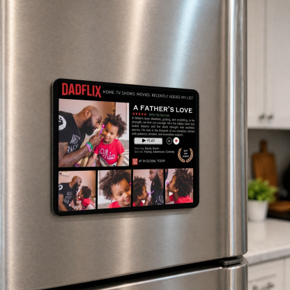 Custom Dadflix A Father's Love Fridge Magnet: Personalized Father's Day Gift