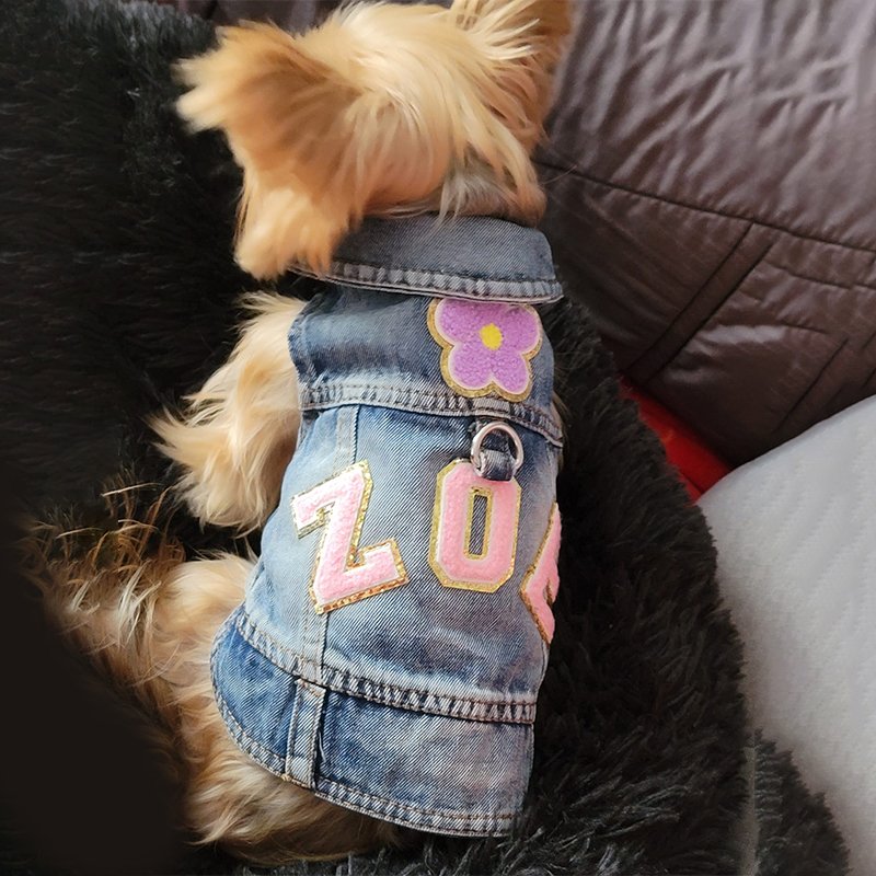 Personalized Hand Patch Pets Denim Jacket for Comfort and Unique