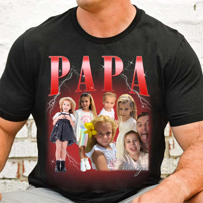 Personalized Vintage Photo Dad T-shirt For Father's Day