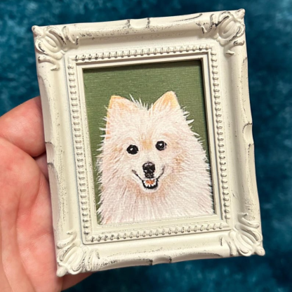 Custom Pet Portrait Vintage Mini Ornate Frame