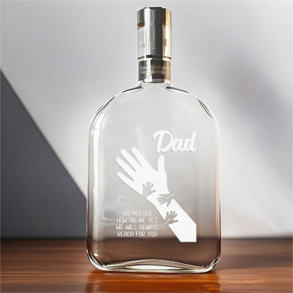 Personalized 'dad's Strong Arms' Whiskey Bottle With Kids' Names - Father's Day Gift