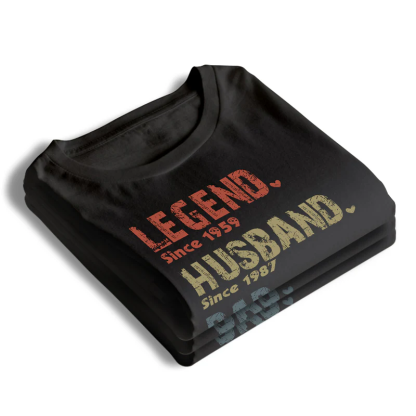 Legend, Husband, Dad And Papa Since - Family Custom Sweatshirt - Gift For Dad, Grandpa
