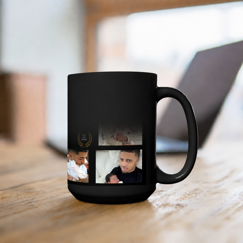 Custom Dadflix Heat Changing Mug with Multiple Photos – Personalized Father’s Day Gift for Dad