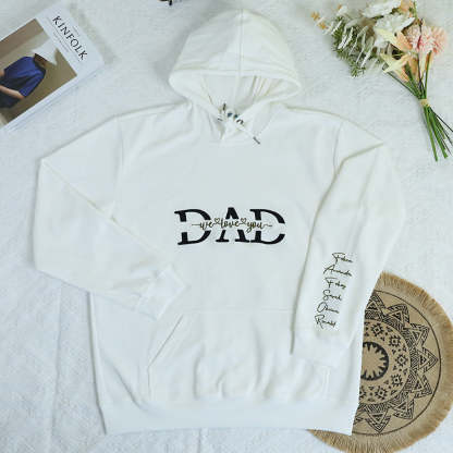 Dad Embroidery Hoodie Personalized, Father T-Shirt Gift, Cool Dad Sweatshirt