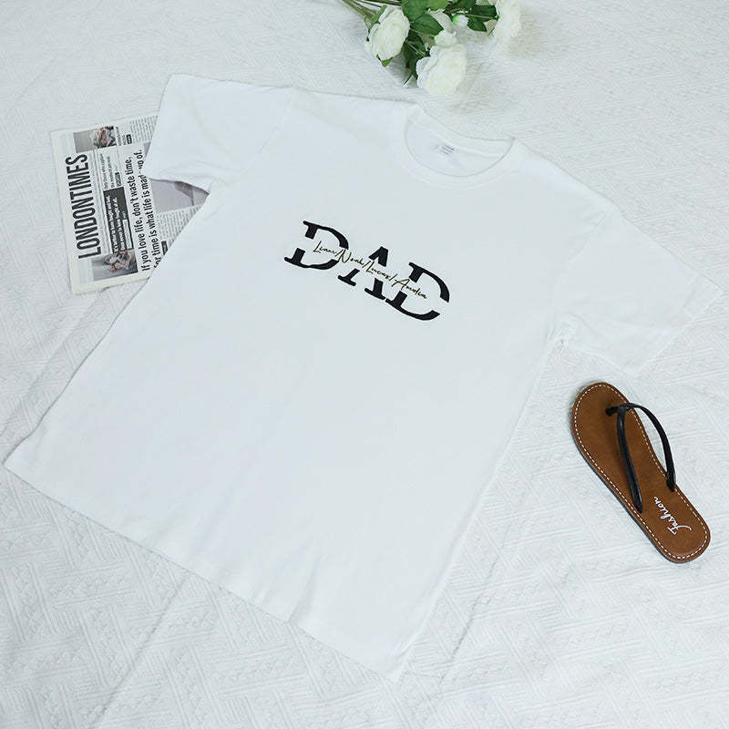 Dad Embroidery Hoodie Personalized, Father T-Shirt Gift, Cool Dad Sweatshirt
