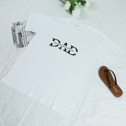 Dad Embroidery Hoodie Personalized, Father T-Shirt Gift, Cool Dad Sweatshirt