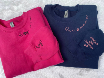Personalized Dog Mom Embroidered Sweatshirt