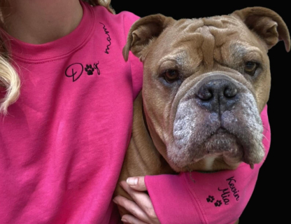 Personalized Dog Mom Embroidered Sweatshirt