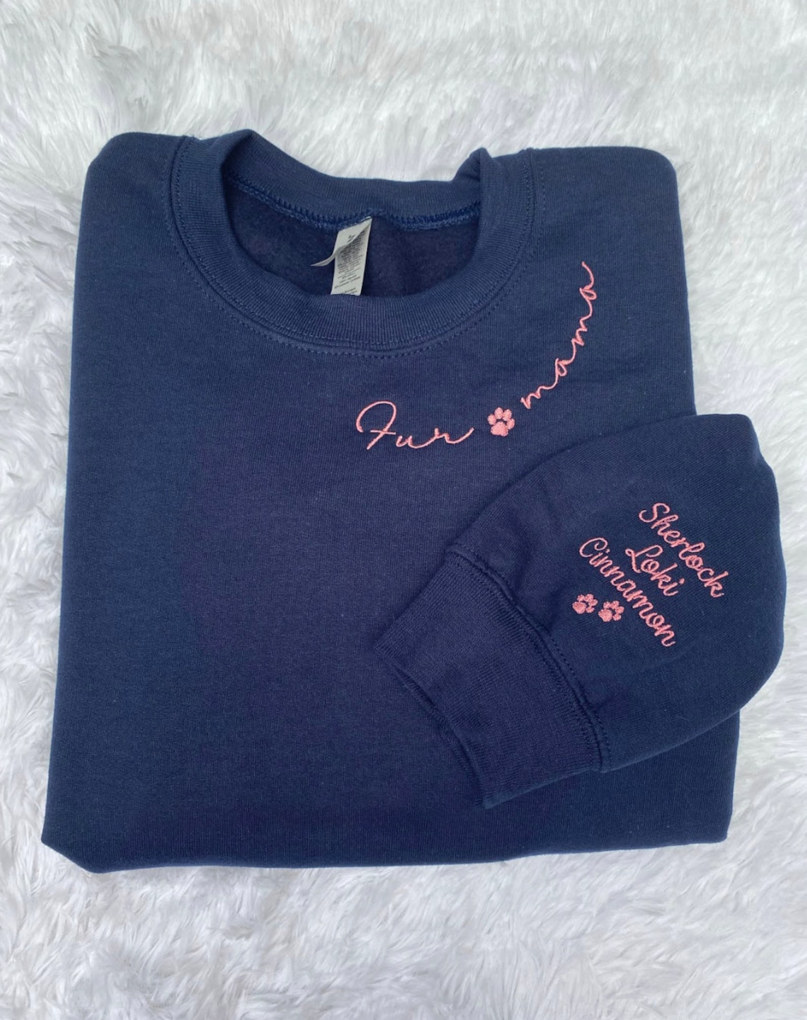 Personalized Dog Mom Embroidered Sweatshirt