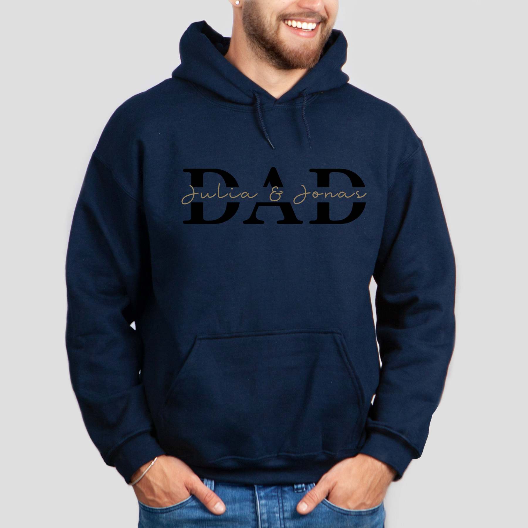 Dad Hoodie Personalized, Father T-Shirt Gift, Cool Dad Printing/Embroidery Sweatshirt