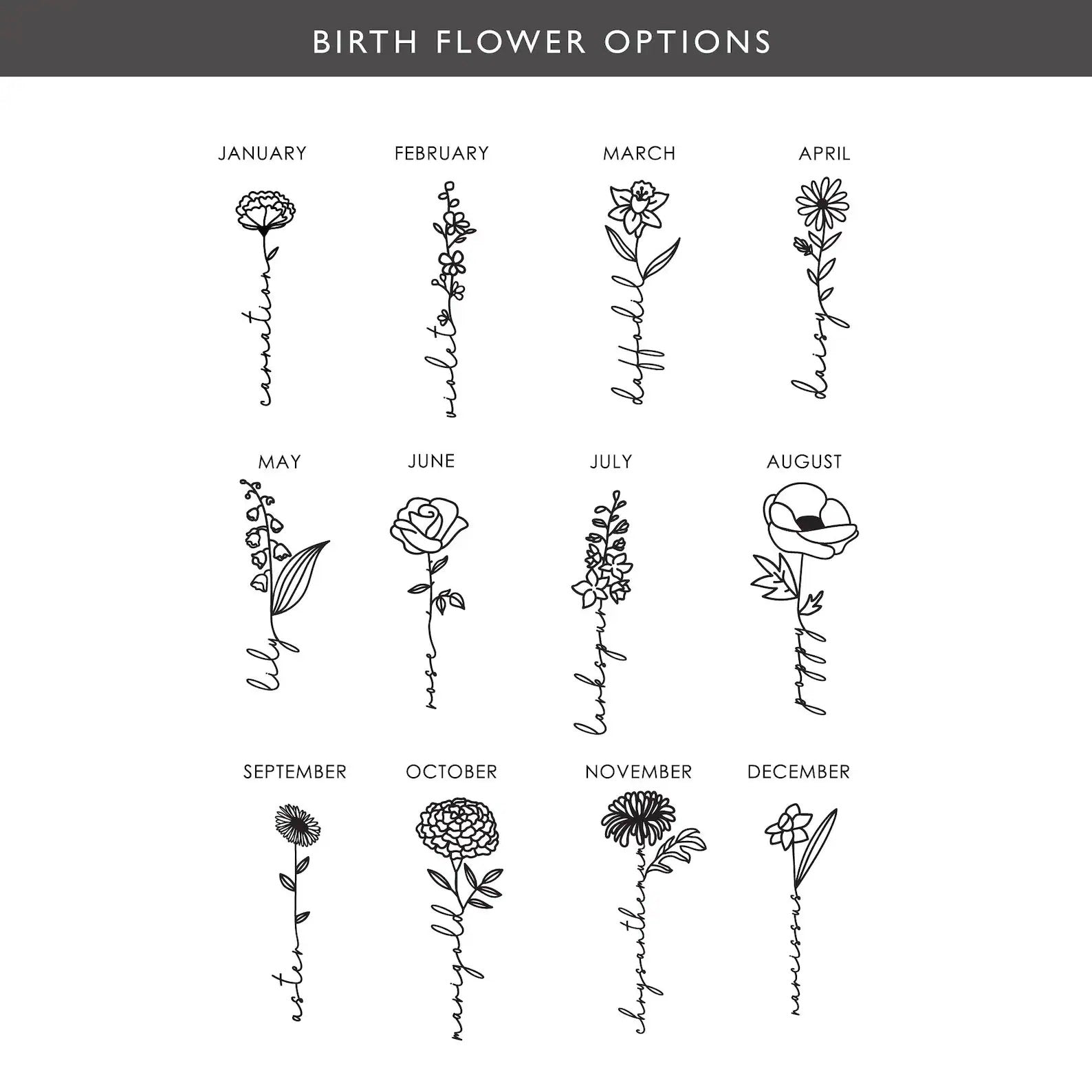 Hot Sale⭐️Custom Golden Foil Birth Flower Frame