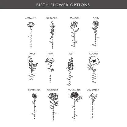 Hot Sale⭐️Custom Golden Foil Birth Flower Frame
