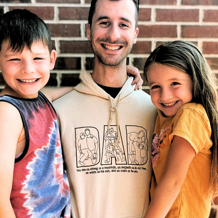 Custom Photo Outline Embroidered Sweatshirt – Personalized Mom, Dad, or Nickname Sweatshirt