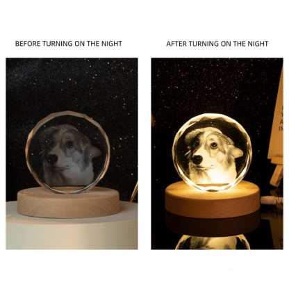 Custom Engraved 3d Crystal Picture Gift For Pets Couples Parents,Christmas Gifts,Perfect Gifts