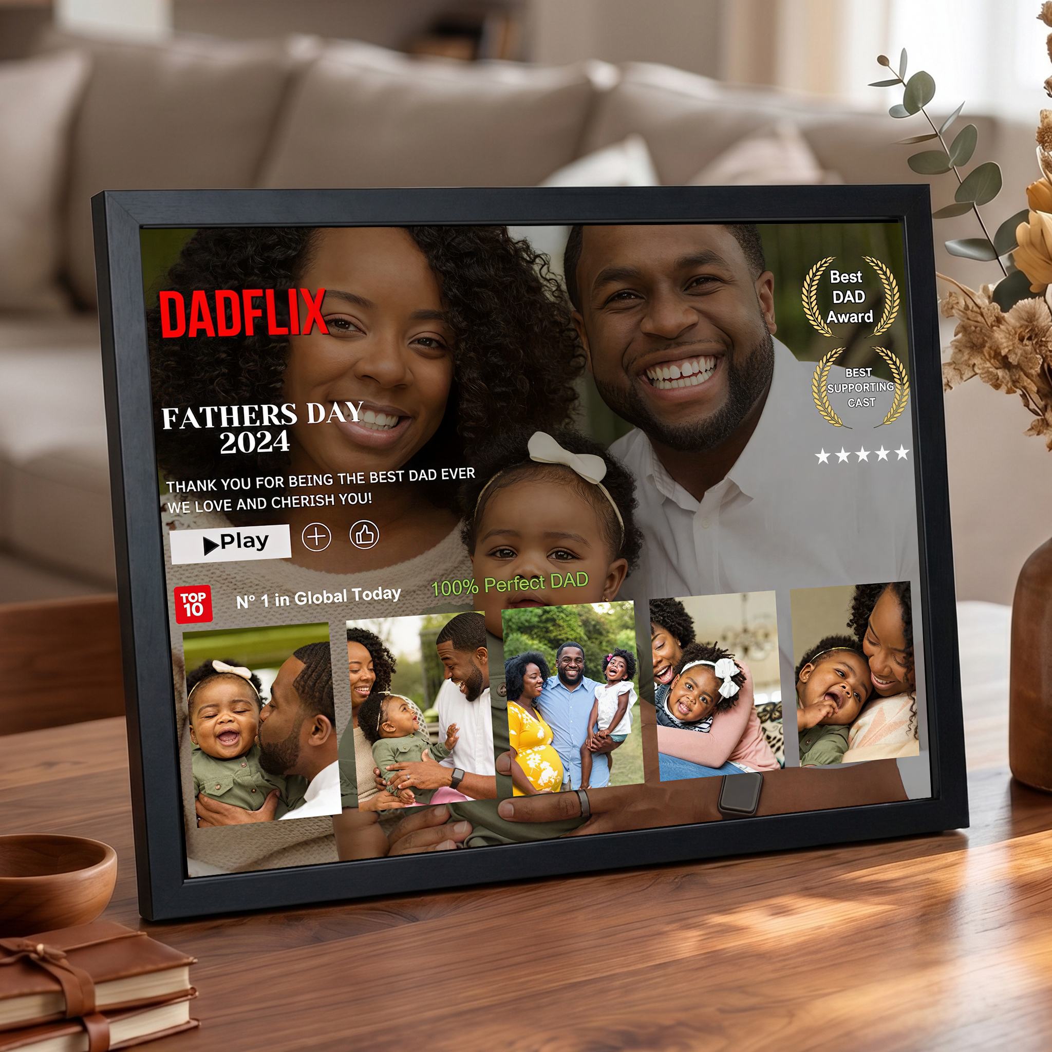 DAD Photo Frame DADflix Father's Day Photo Frame