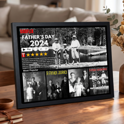 Customized Dadflix Movie Photo Collage, For Father's Day Gifts