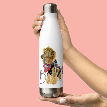 Custom Pet Portrait Water Bottle
