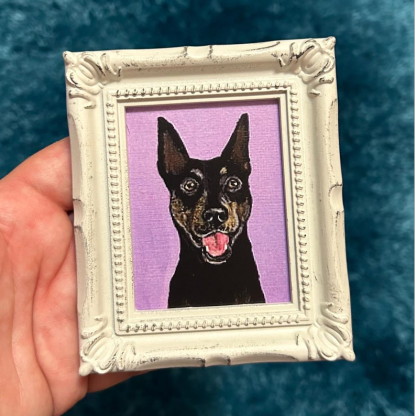 Custom Pet Portrait Vintage Mini Ornate Frame