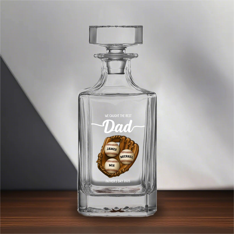 Custom "We Caught The Best" Sports Whiskey Bottle, A Father's Day Gift For Dad