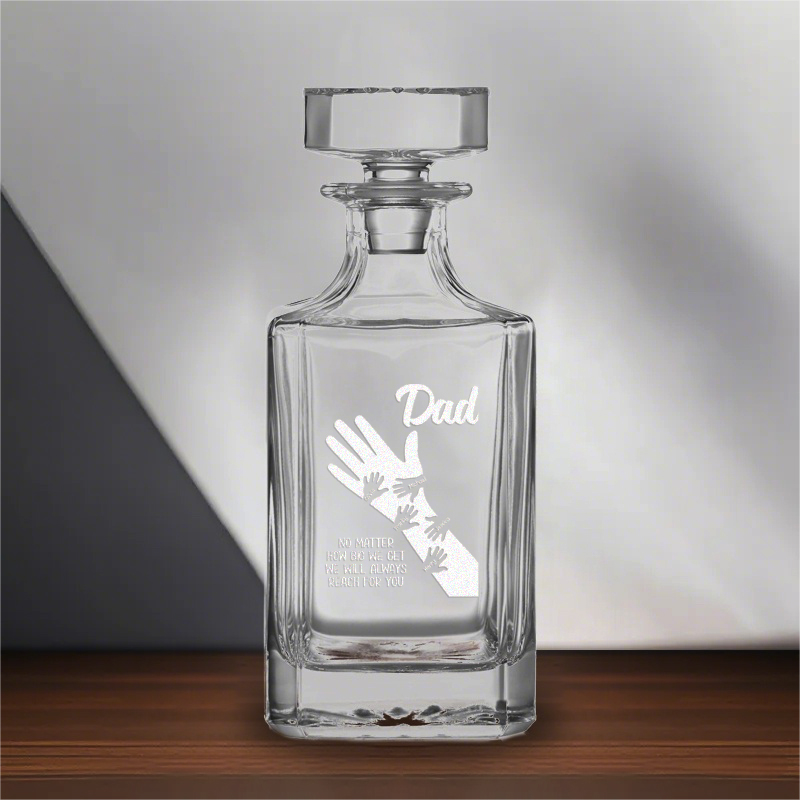 Personalized 'dad's Strong Arms' Whiskey Bottle With Kids' Names - Father's Day Gift